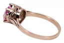 Винтидж стил Пръстен Аметист Стерлингово сребро розово позлатено vrc366rp